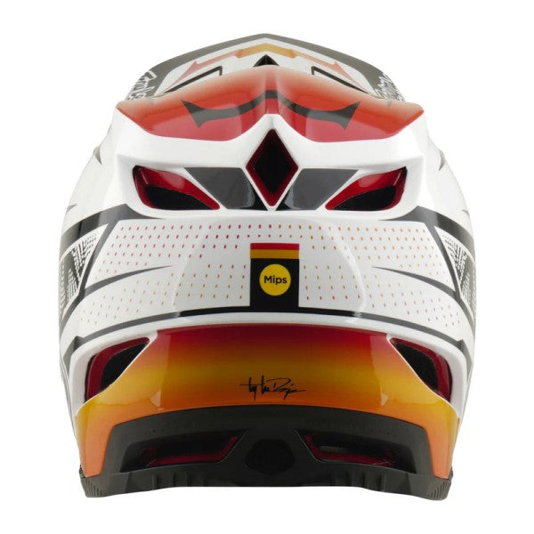 Casque Intégral de Vélo D4 Composite Lined up/Troylee/blanc noir arrière