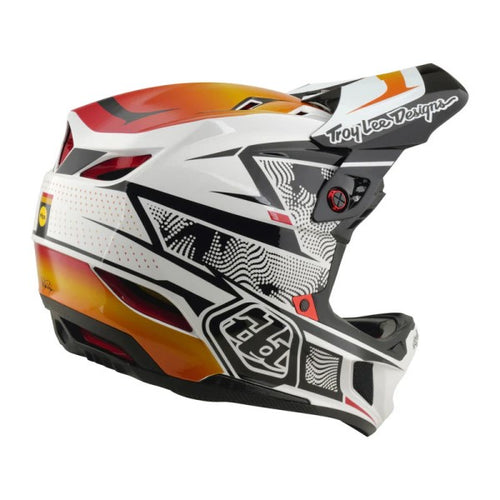 Casque Intégral de Vélo D4 Composite Lined up/Troylee/blanc noir de droite