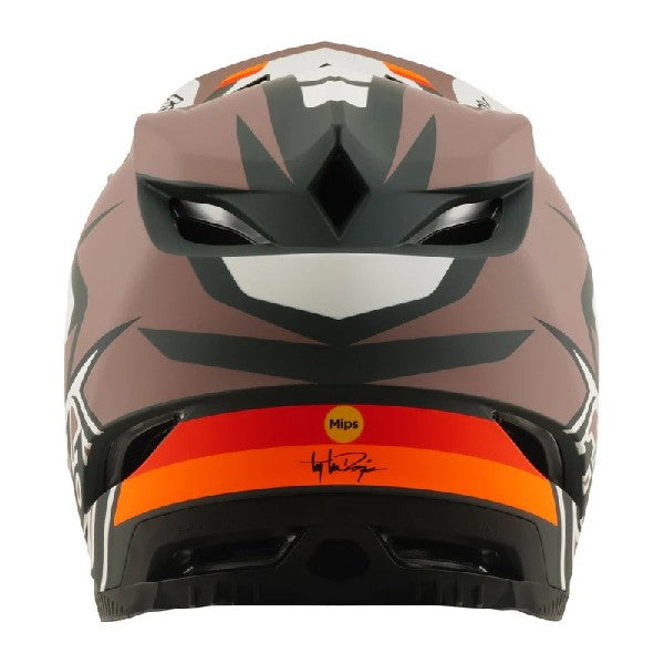 Casque de Motocross D4 Polyacrylite Roamer Brun, Dos