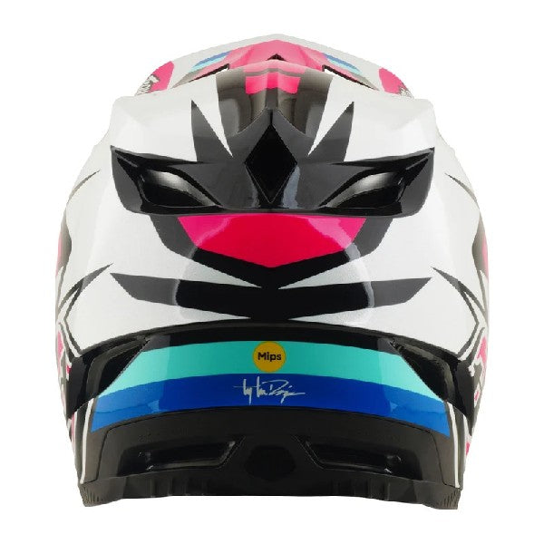 Casque de Motocross D4 Polyacrylite Roamer Magenta, Dos