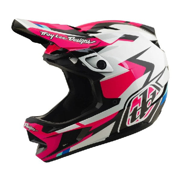 Casque de Motocross D4 Polyacrylite Roamer Magenta, côté gauche