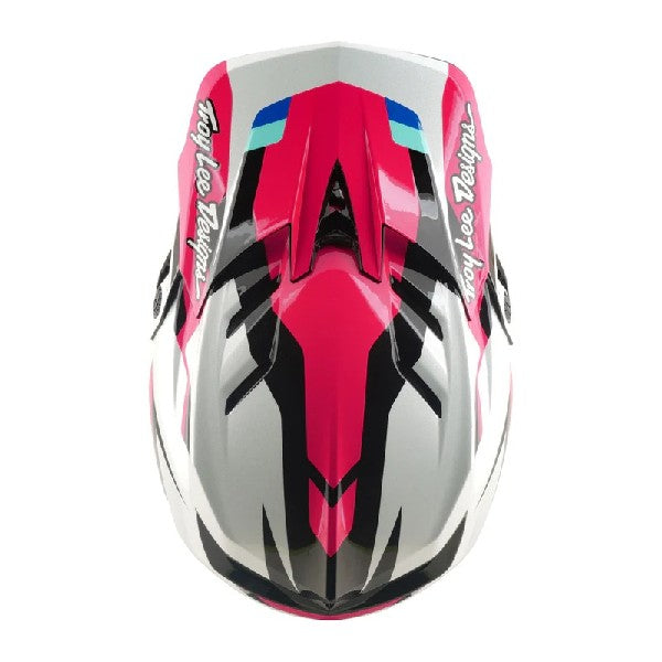 Casque de Motocross D4 Polyacrylite Roamer Magenta, Dessus