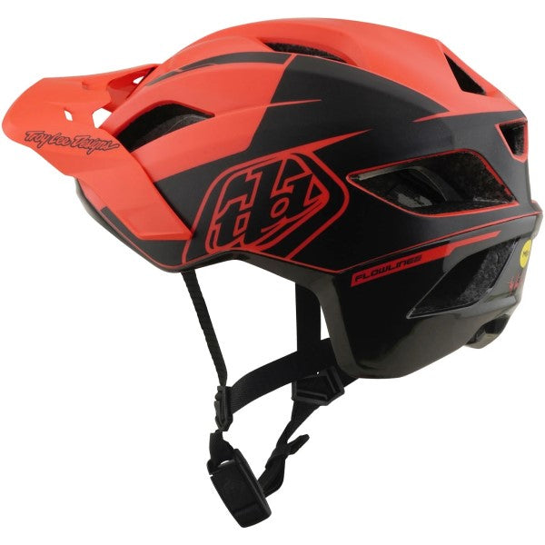 Casque Ouvert de Vélo Flowline SE Hydro MIPS Rouge/Noir incliné de dos à droite