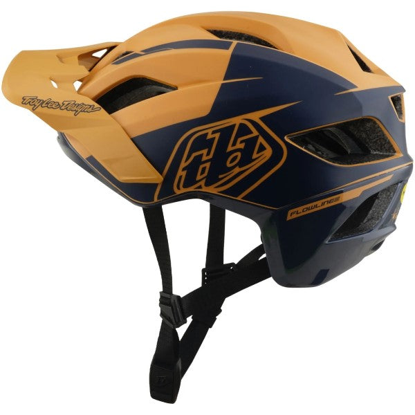 Casque Ouvert de Vélo Flowline SE Hydro MIPS Jaune/Noir incliné de dos à droite