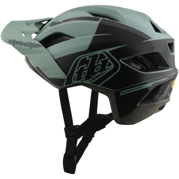 Casque Ouvert de Vélo Flowline SE Hydro MIPS Vert/Noir incliné de dos à droite