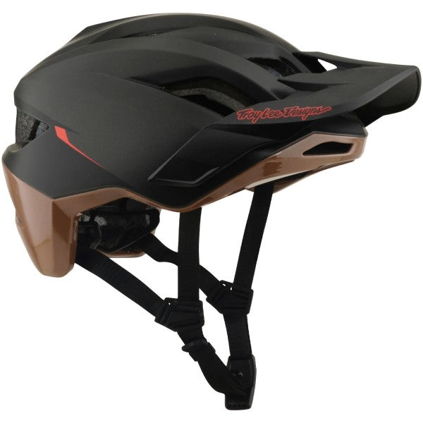 Casque Ouvert de Vélo Flowline SE Stacks MIPS Noir/Brun incliné de face à gauche