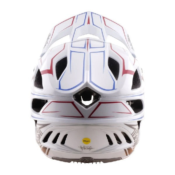 Casque Ouvert de Vélo Stage Stunt Pinstripe Blanc, Dos