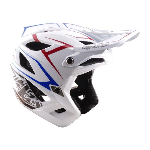 Casque Ouvert de Vélo Stage Stunt Pinstripe Blanc, côté droit