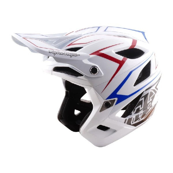 Casque Ouvert de Vélo Stage Stunt Pinstripe Blanc, côté gauche
