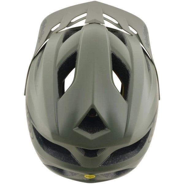 Casque Ouvert de Vélo Flowline Point MIPS Junior Kaki au-dessus