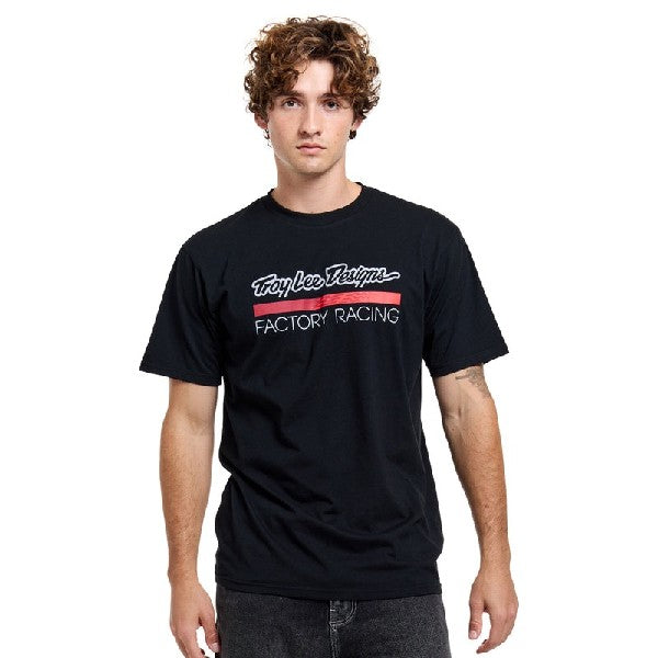 T-Shirt Factory Racing Noir/Rouge, de face