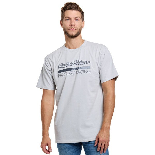 T-Shirt Factory Racing Gris Clair , de face