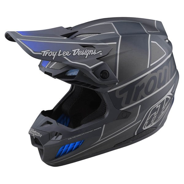 Casque de Motocross SE5 Composite Team Troy Lee Designs gris, côté gauche