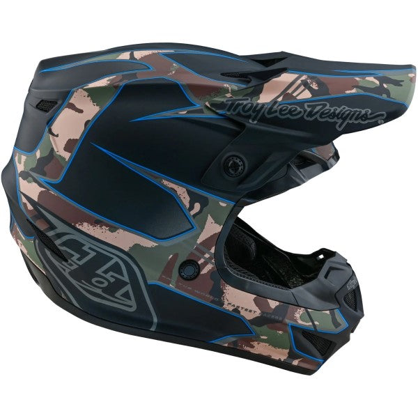 Casque de Motocross SE4 Polyacrylite Matrix Camo Mips Noir/Camo de gauche