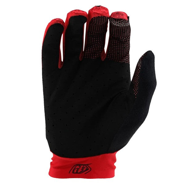 Gants de Motocross ACE GLOVE ; SRAM SHIFTED, noir et rouge , le côté arrière