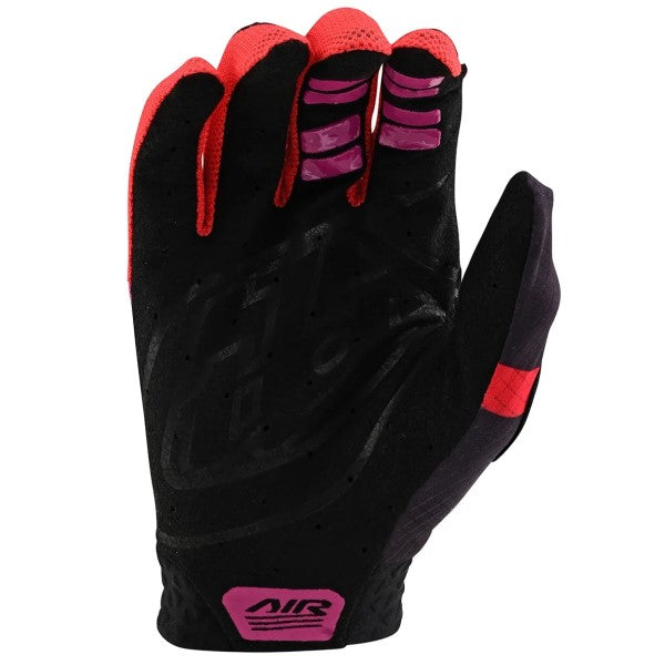 Gants de Motocross Air Glove Pinned, Noir et rouge, le côtéarrière 