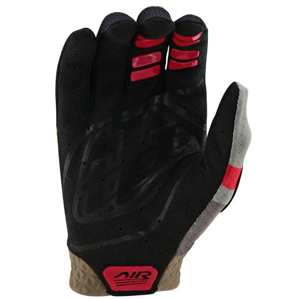 Gants de Motocross Air Glove Pinned, Noir et gris, le côté arrière 