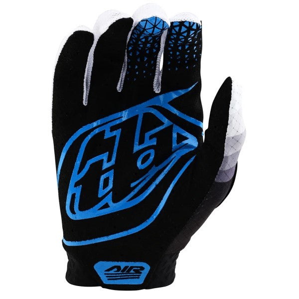 Gants de Motocross Air Glove Reverb \ noir  et bleu, le côté arrière 