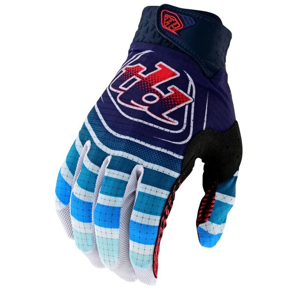 Gants de Motocross Air Glove Wavez/ bleu Multicolore, le côté face