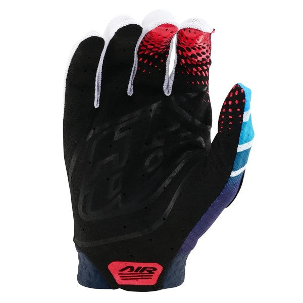 Gants de Motocross Air Glove Wavez/ Noir Multicolore, le côté arrière 