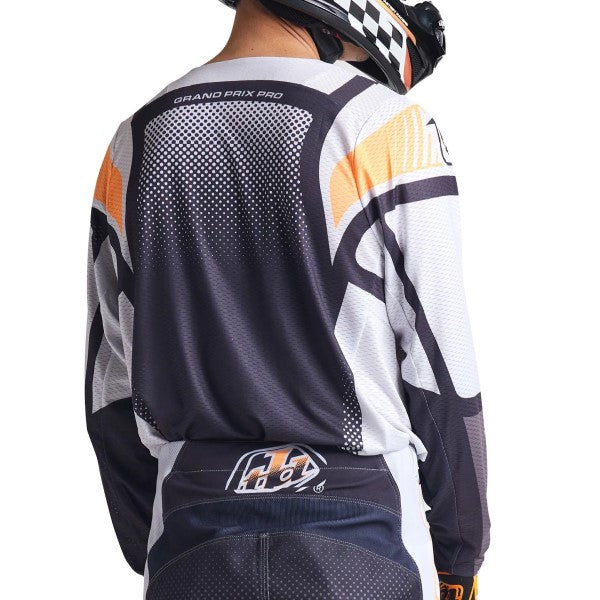 Chandail de Motocross GP Pro Air Bands \  Gris  et néo Orange, le côté arrière 