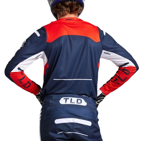 Chandail de Motocross GP Pro Blends| Orange et marine, le côté arrière 