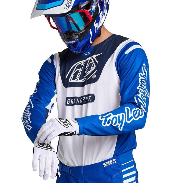 Chandail de Motocross GP Pro Blends| Blanc et bleu, le côté face