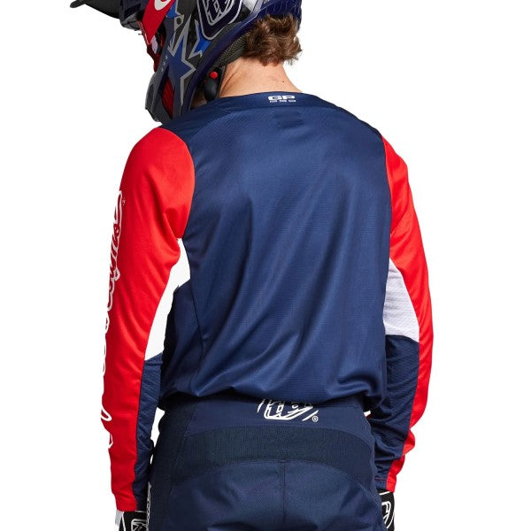 Chandail de Motocross GP Pro Boltz | bleu et rouge, le côté arrière 