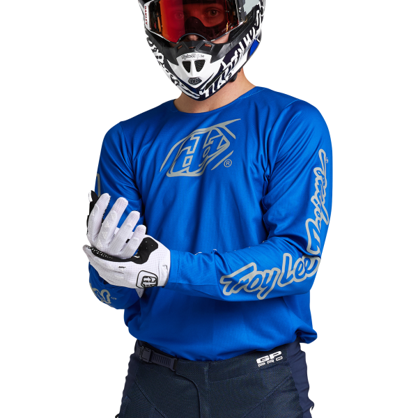 Chandail de Motocross TLD GP Pro Icon Bleu Modèle Gants