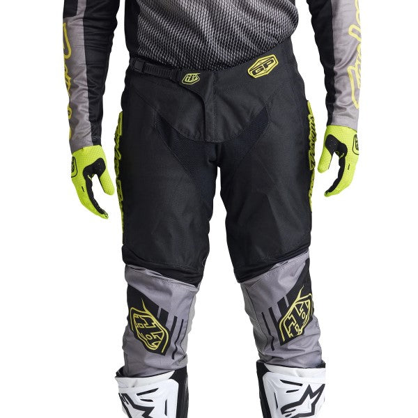 Pantalon de Motocross GP Icon Troy Lee Designs Jaune et noir, le côté face