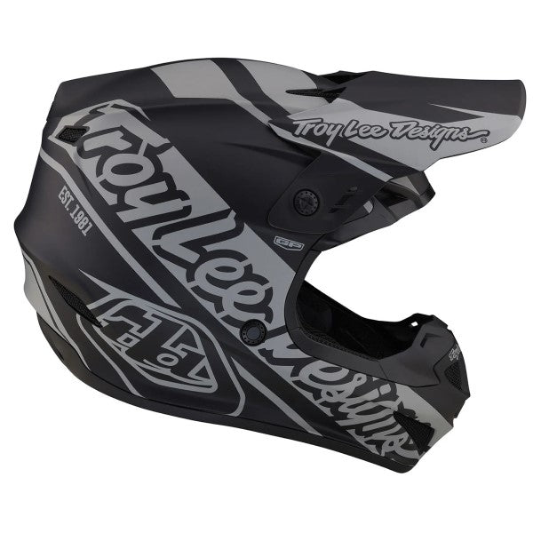 Casque de Motocross GP Slice Noir/Gris de gauche