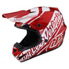 Casque de Motocross GP Helmet Slice Blanc/Rouge incliné de droite