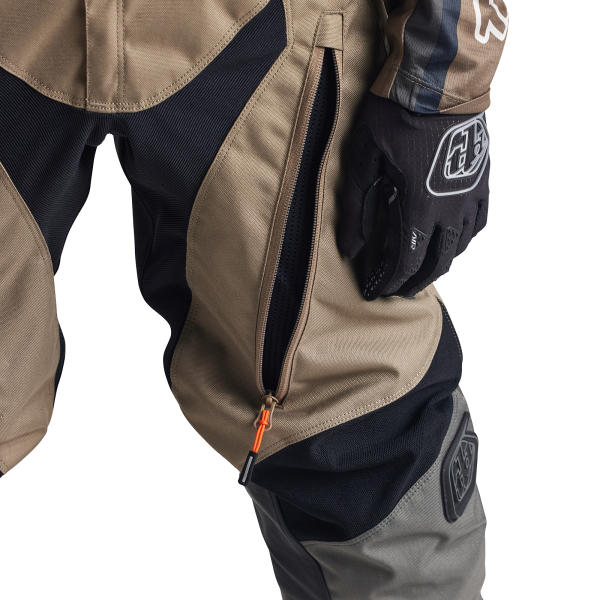 Pantalon de Motocross TLD Scout GP Solid Brun Ventilation Gauche