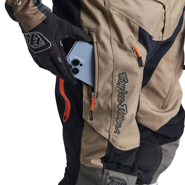 Pantalon de Motocross TLD Scout GP Solid Brun Poche Téléphone