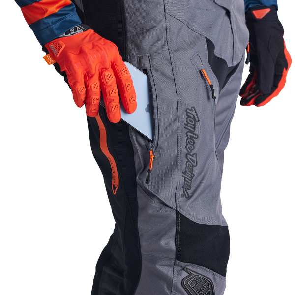 Pantalon de Motocross TLD Scout GP Solid Gris Poche Téléphone