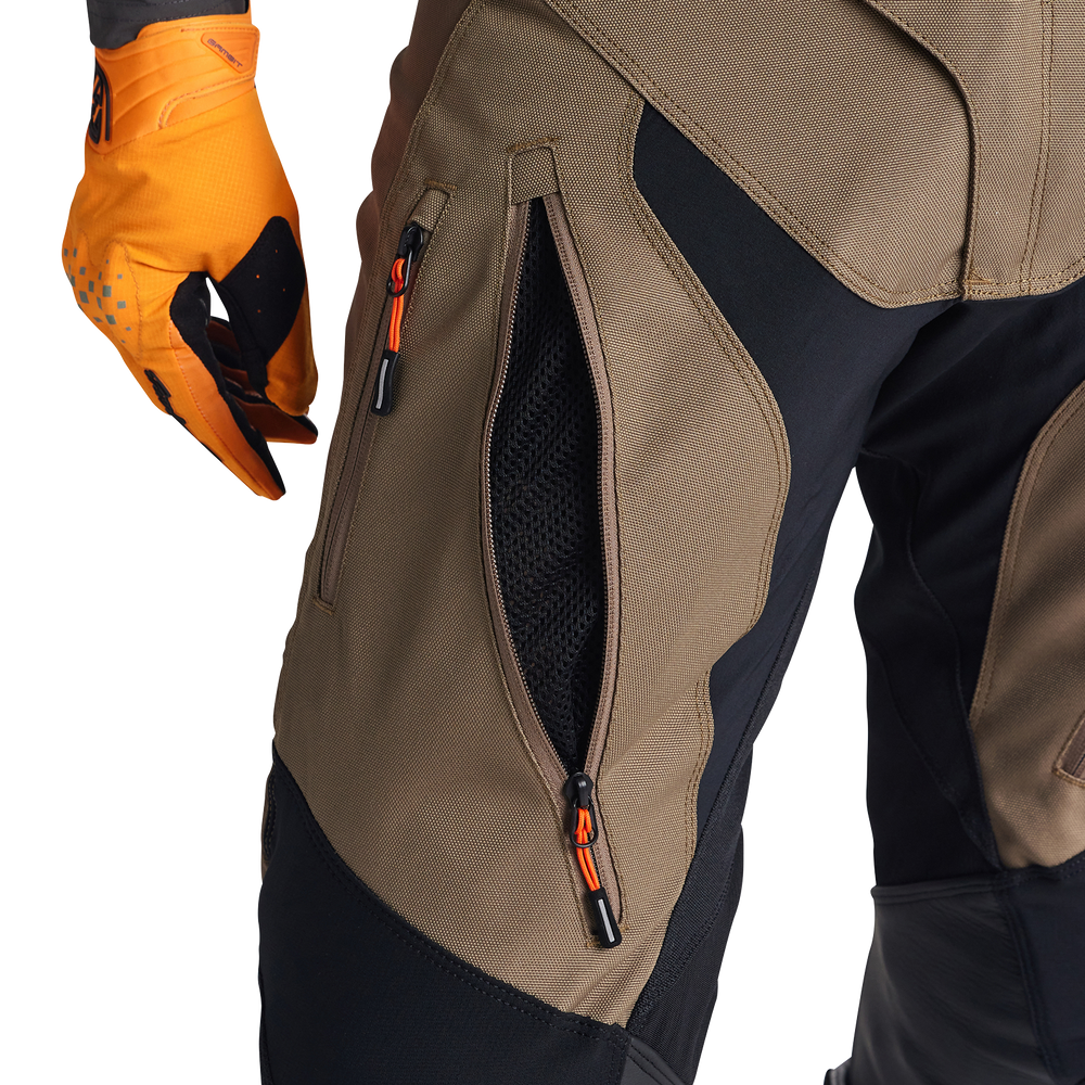 Pantalon de Motocross TLD Scout SE Brun Ventilation Droite