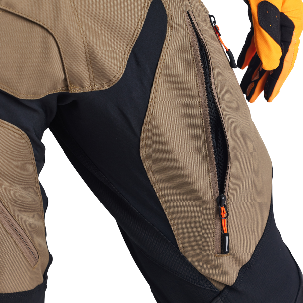 Pantalon de Motocross TLD Scout SE Brun Ventilation Gauche