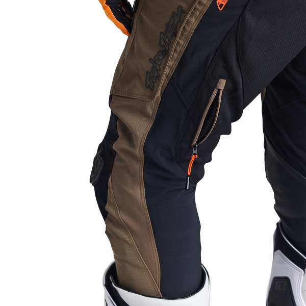 Pantalon de Motocross TLD Scout SE Brun Ventilation Arrière Gauche 