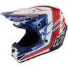 Casque de Motocross SE4 Polyacrylite Flagstaff Mips Bleu/Blanc/Rouge face de droite