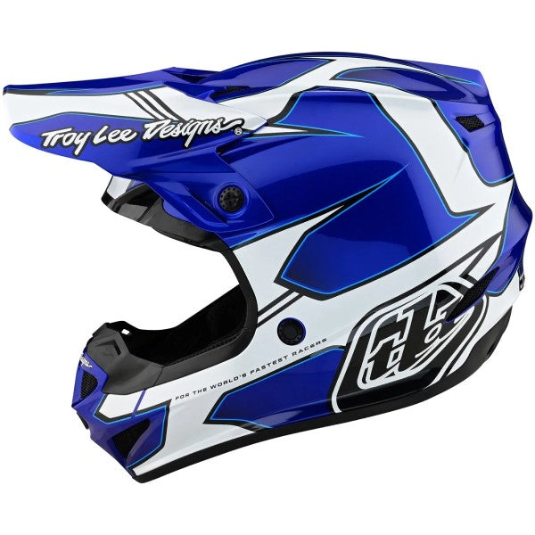 Casque de Motocross SE4 Polyacrylite Matrix Mips Bleu de droite