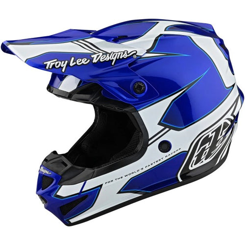 Casque de Motocross SE4 Polyacrylite Matrix Mips Bleu face à droite