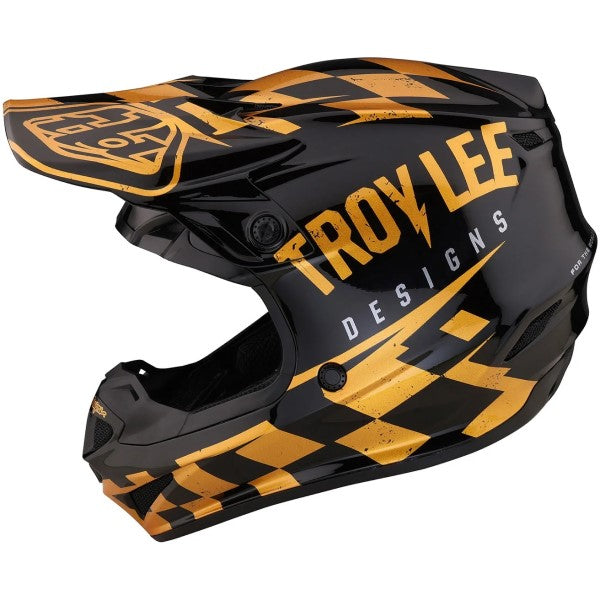 Casque de Motocross SE4 Polyacrylite Race Shop Noir/Or de droite