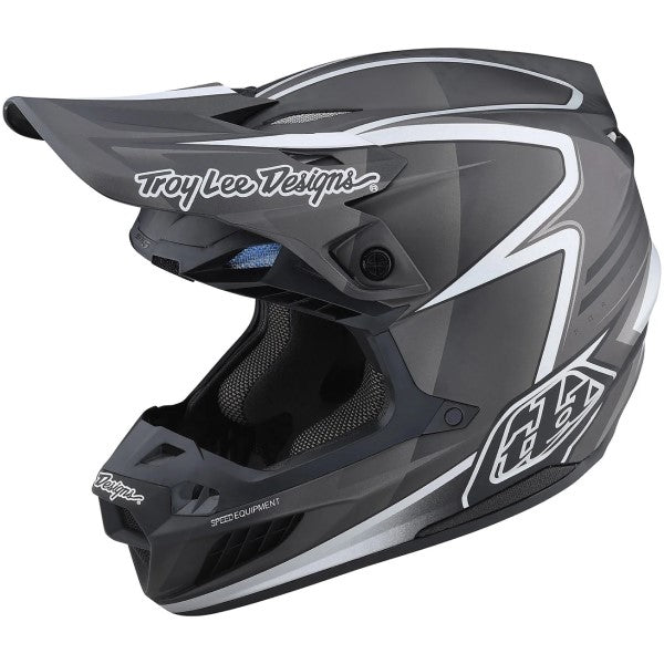 Casque de Motocross SE5 Carbon Lines Troy Lee Designs Noir incliné de droite