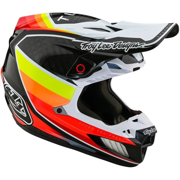 Casque de Motocross SE5 Carbon Reverb Noir/Multicolore incliné de gauche