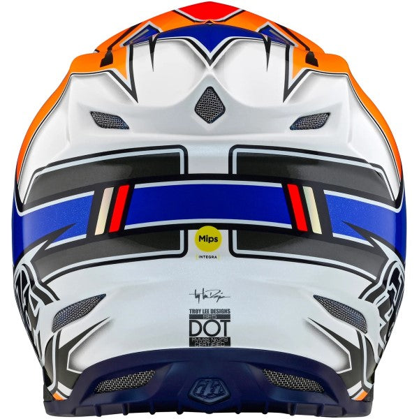 Casque de Motocross SE5 Composite Ever Bleu/Orange de dos