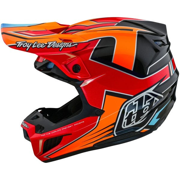 Casque de Motocross SE5 Composite Efix Rouge/Multicolore de droite