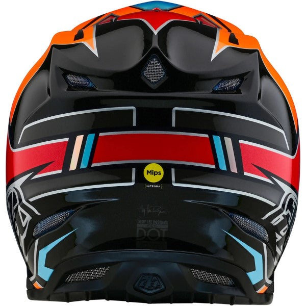 Casque de Motocross SE5 Composite Efix Rouge/Multicolore de dos