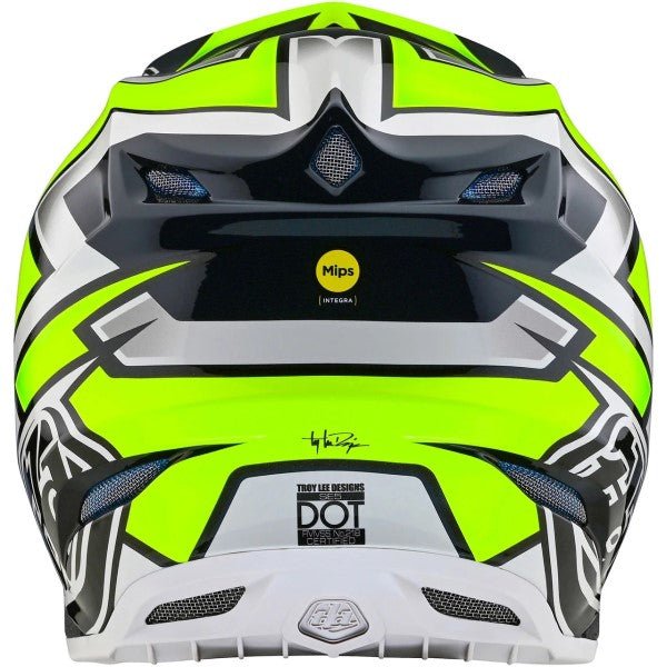 Casque de Motocross SE5 Composite Ever Gris/Jaune de dos