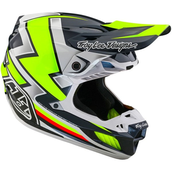 Casque de Motocross SE5 Composite Ever Gris/Jaune incliné de gauche