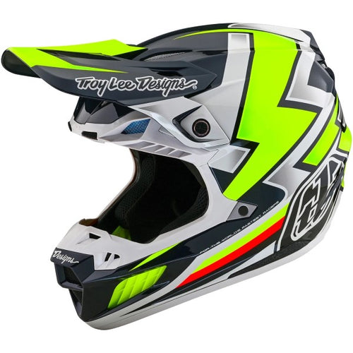 Casque de Motocross SE5 Composite Ever Gris/Jaune incliné de droite